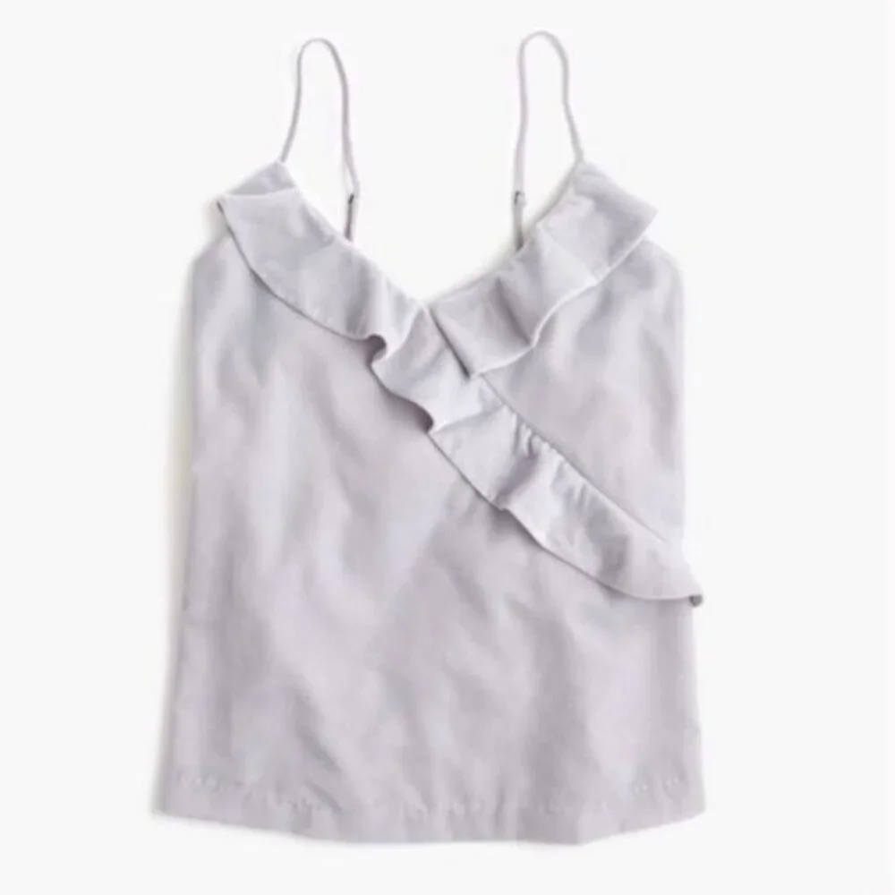 J. Crew Velvet Going Out Top in Metallic Silver Size 12 NWT